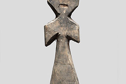 アダン族 お守りの黒い木像 f_098