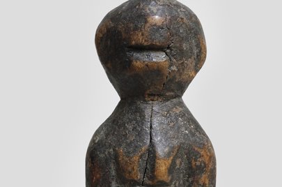 ロビ族 おだんご頭の木像 f_113