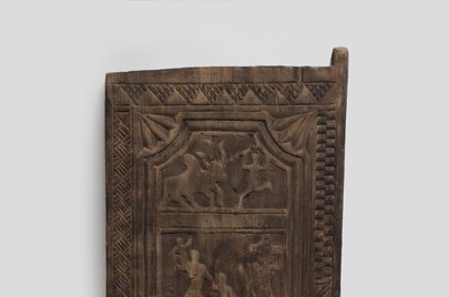 ベツィレウ族 壁画のような木扉 o_172