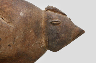 ロビ族 ふっくらしたニワトリの木像 f_116