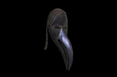 ダン族　人と鳥の融合マスク　m_056