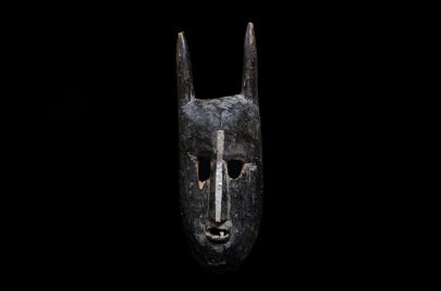 スクマ族 角のある黒いマスク m_068