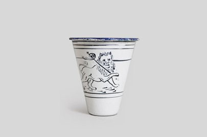 エチオピア ユダのライオンが描かれたコップ o_072