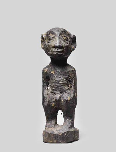 フォン族 魔法の材料を巻いたヴードゥーの黒い像 f_062