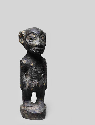 フォン族 魔法の材料を巻いたヴードゥーの黒い像 f_062