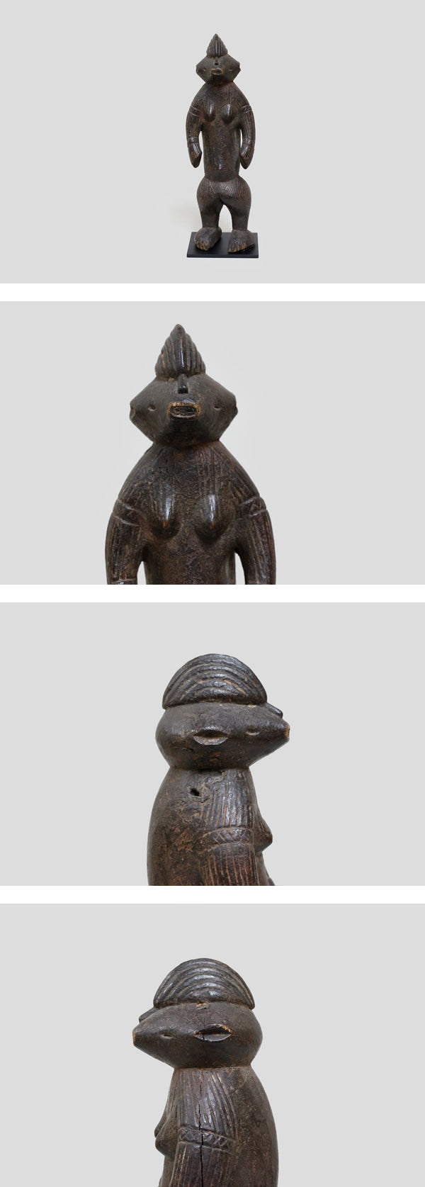 グバリ族 土偶の木像 f_124