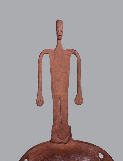 ドゴン族 小人が頭に乗っかった鉄のマスク m_052