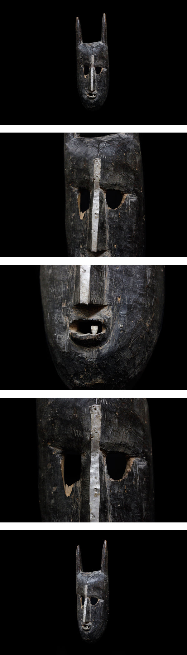 スクマ族 角のある黒いマスク m_068