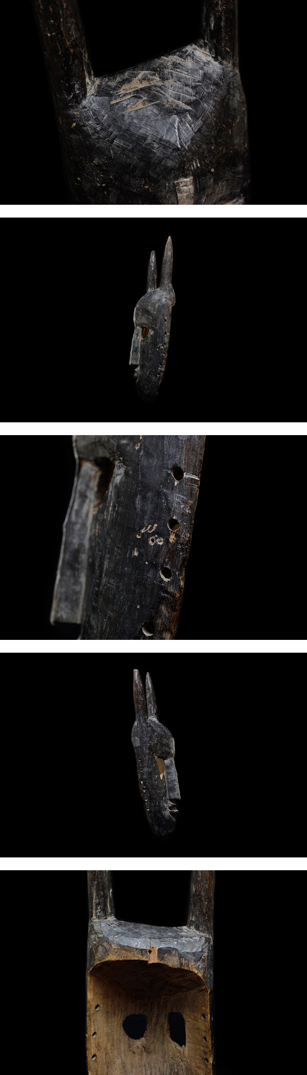 スクマ族 角のある黒いマスク m_068