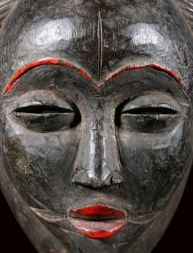 プヌ族 カモメの眉と唇がまっ赤なマスク m_092