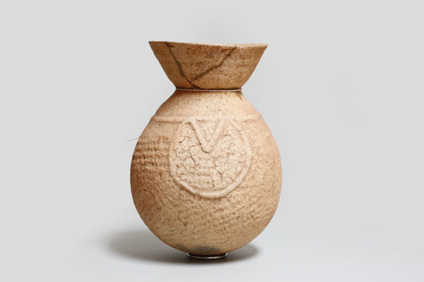 ニジェール シンボルのあるブラ壺 o_145