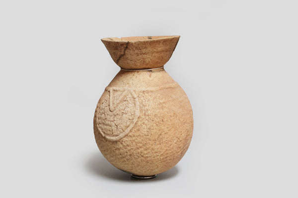 ニジェール シンボルのあるブラ壺 o_145