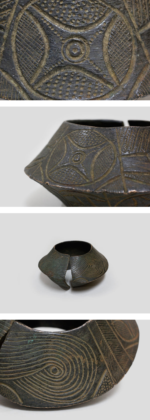 ヌぺ族 文様のブレスレット o_193