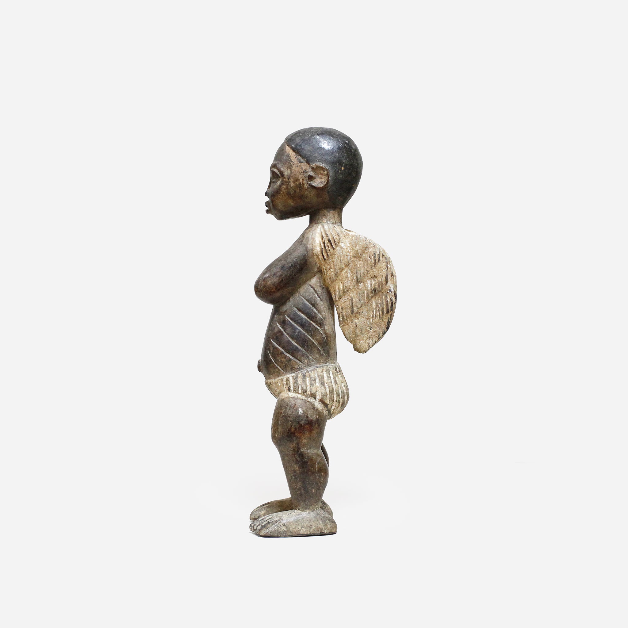 バウレ　羽の生えた木像　f_145