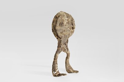 ロビ族　儀式痕跡のある鉄頭（レア）　o_143