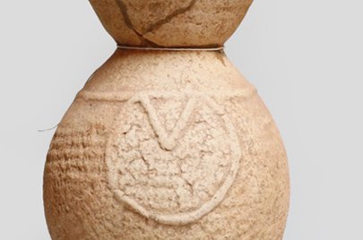 ニジェール シンボルのあるブラ壺 o_145