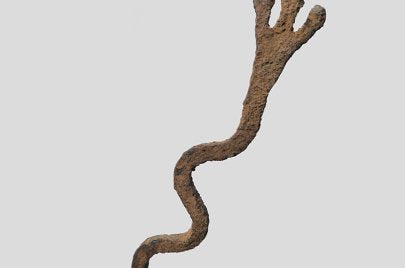 ロビ族　3頭で這う蛇像　o_159