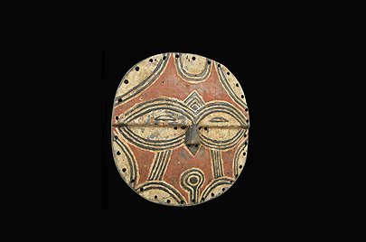 テケ族　幾何学文様のダンスマスク　m_037