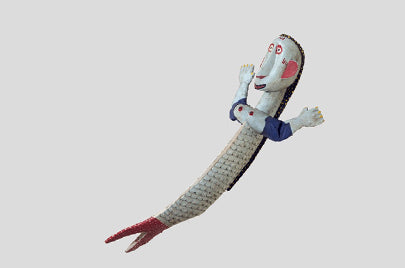 バマナ族　手の込んだ奇妙な人魚のオブジェ　o_060