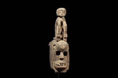 ドゴン族　コワモテと猿がコンビのハンターマスク　m_079