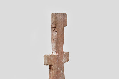 アダン族　サイレンヘッドの木像　f_095