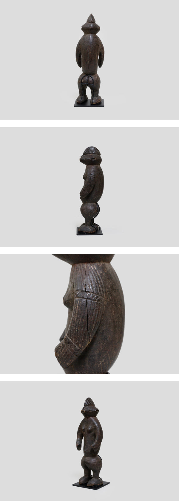 グバリ族　土偶の木像　f_124