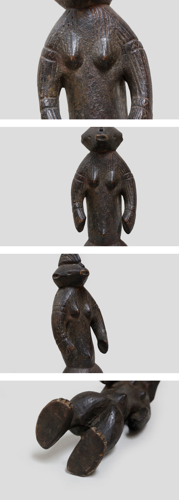 グバリ族　土偶の木像　f_124