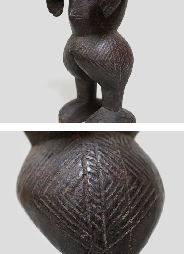 グバリ族　土偶の木像　f_124