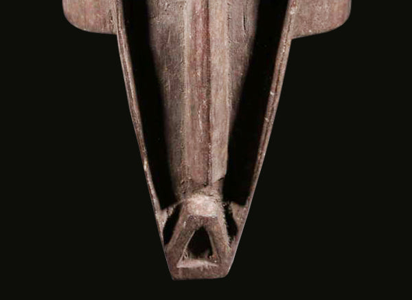 ドゴン族　三角形の口をした動物のマスク　m_102