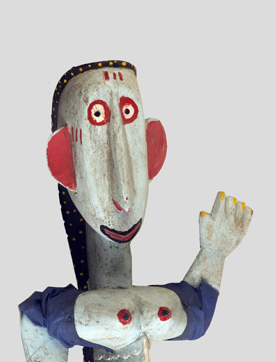 バマナ族　手の込んだ奇妙な人魚のオブジェ　o_060