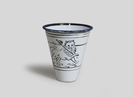 エチオピア　ユダのライオンが描かれたコップ　o_072